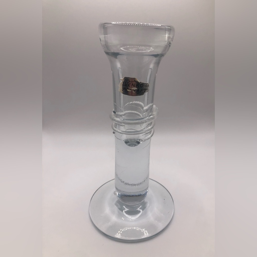 Vintage Blenko #7635 | Candlestick Holder | Crystal | AS IS